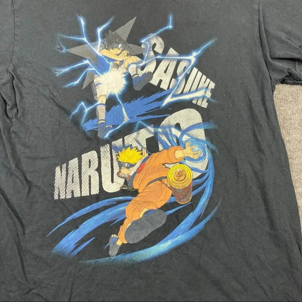 Naruto tee‎ sasuki small Black Boys Womens XS